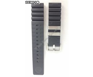Watchband Seiko SBDC007 Prospex 6R15-01D0 black rubber - WatchPlaza