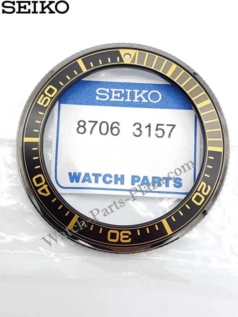 Seiko SRPB55 bezel Prospex Samurai black & gold - WatchPlaza