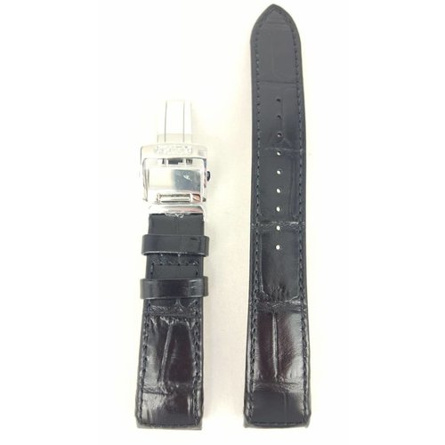 Seiko Watch Band Seiko 5D22-0AA0 Strap SRG001 / SRG003 Black Calf Leather 21mm