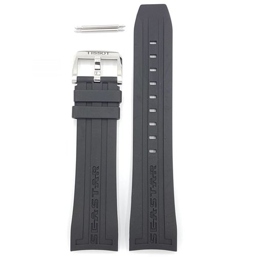Tissot Tissot T066427A & T066414 Seastar 660 Watch Band Black Silicone 23 mm