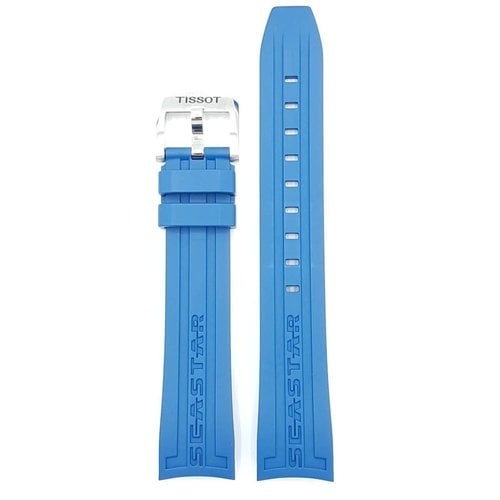 Tissot Tissot T066407A Seastar 1000 Horlogeband Blauw Siliconen 19 mm