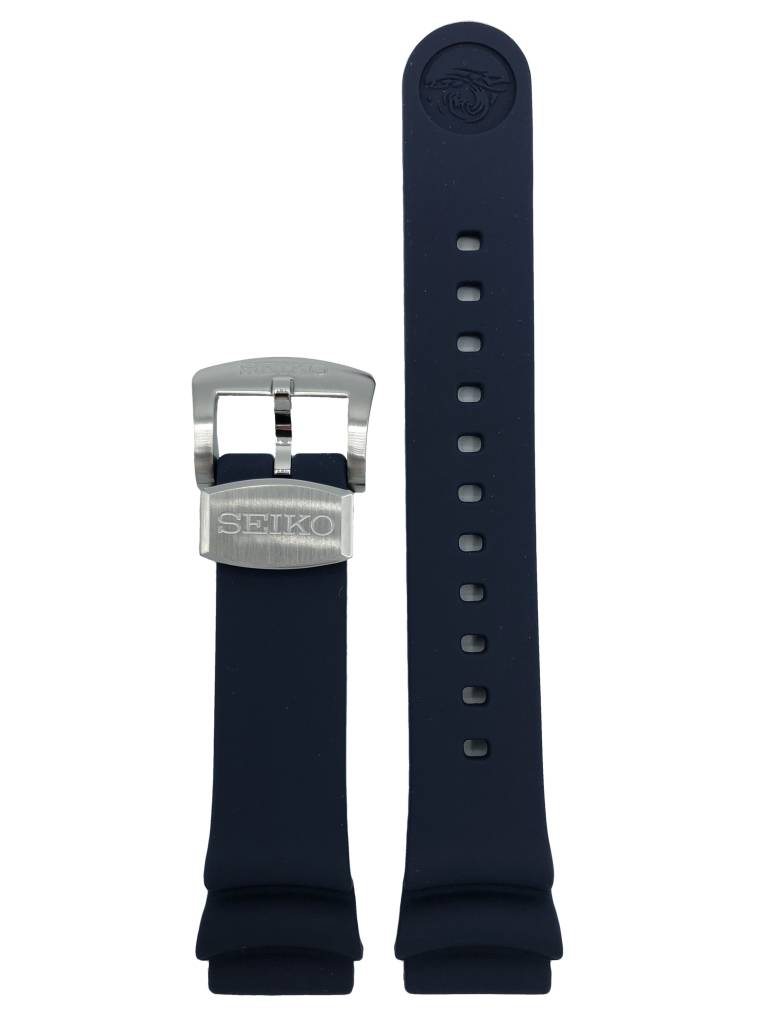 SEIKO 4R35-02K0 watch strap KN 20 mm blue silicon - WatchPlaza
