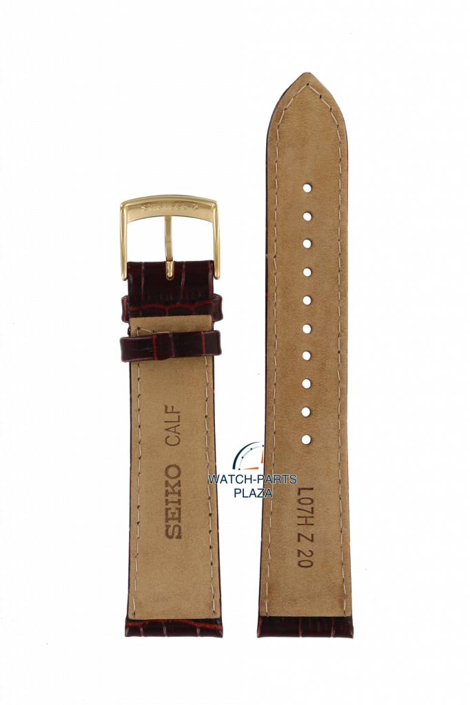 Watch strap for Seiko 4R35 00P0, 00Z0 / SRP770, SRPA28 Brown Leather -  WatchPlaza