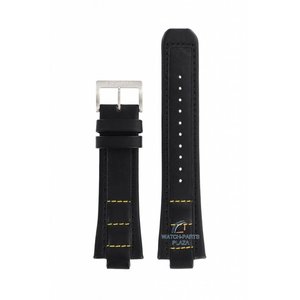 Seiko Seiko H024-00C0 Horlogeband zwart & geel stiksel SNJ023P2