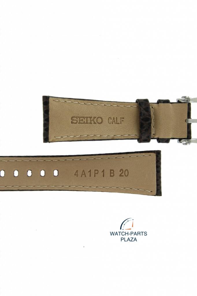 Watch strap brown leather Seiko SNDZ20P1 / 7T92-0KS0 - band No. 4A1P1 -  WatchPlaza
