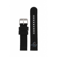 Seiko 7T92 / 7T94 Nylon horlogeband zwart 20 mm SND / SNN