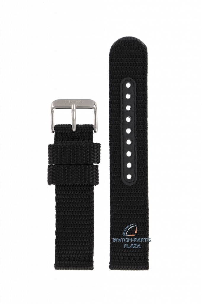 Seiko Military black Canvas replacement strap 20mm for 7T92 & 7T94 -  WatchPlaza