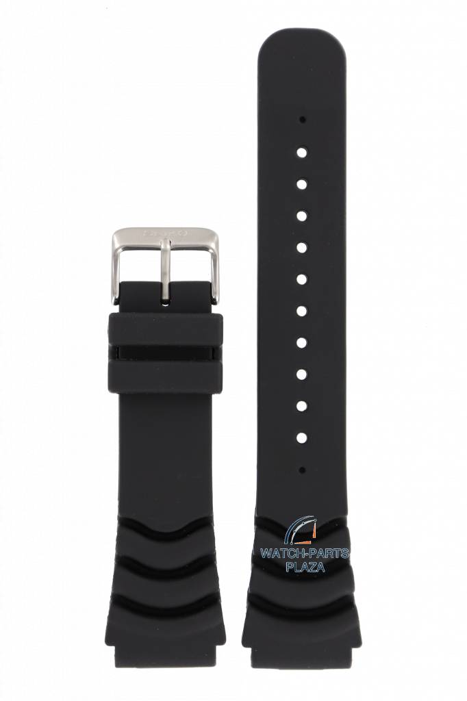 Watch band black rubber 22mm for Seiko 4R36 & 7S36 5 Sports Diver -  WatchPlaza