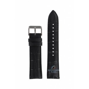 Seiko Seiko 5M82 0AJ0 Horlogeband SKA621 zwart leer 22mm