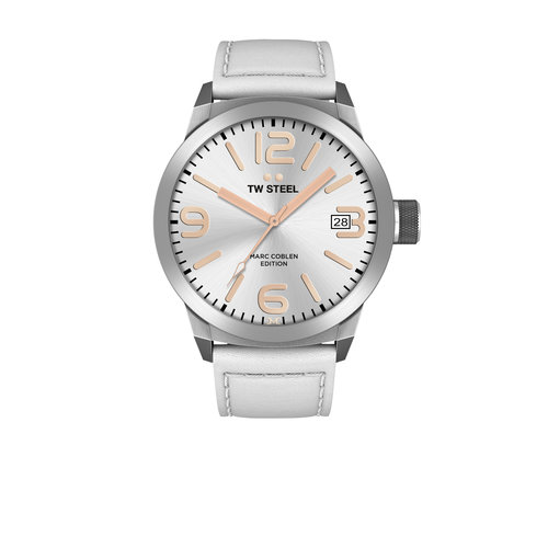 TW-Steel TW-Steel TWMC44 watch with white leather strap