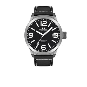 TW-Steel TW Steel TWMC54 horloge met zwart leren band