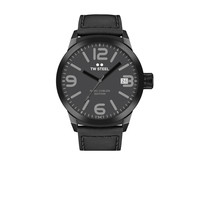 TW Steel TWMC52 black men's watch with leather strap
