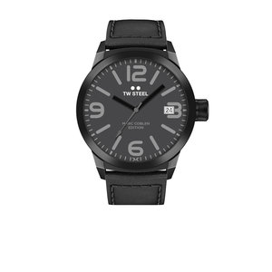 TW-Steel TW Steel TWMC52 relógio de homem preto com bracelete de couro