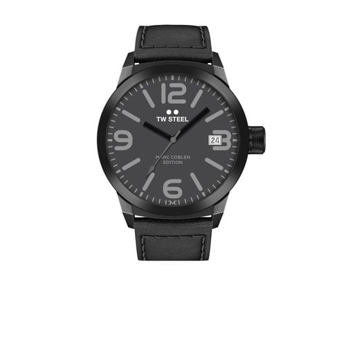 TW-Steel TW Steel TWMC52 black men's watch with leather strap