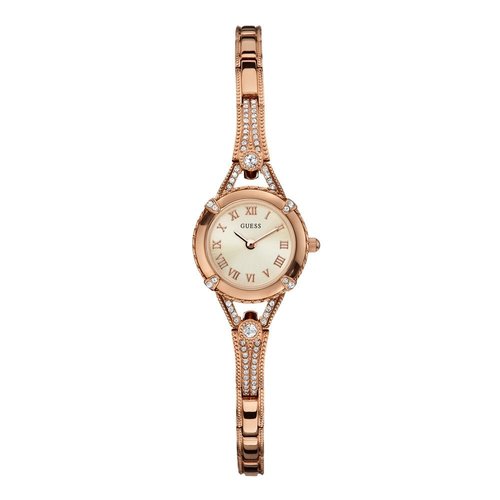 Guess Horloge Guess W0135L3 Angelic dameshorloge rosékleurig 22mm staal Zirkonia kristallen