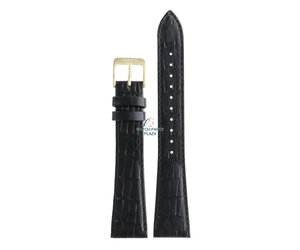 Seiko 4LH9KB Watch band 7N00 / 7N01 black leather 20 mm - Quartz -  WatchPlaza