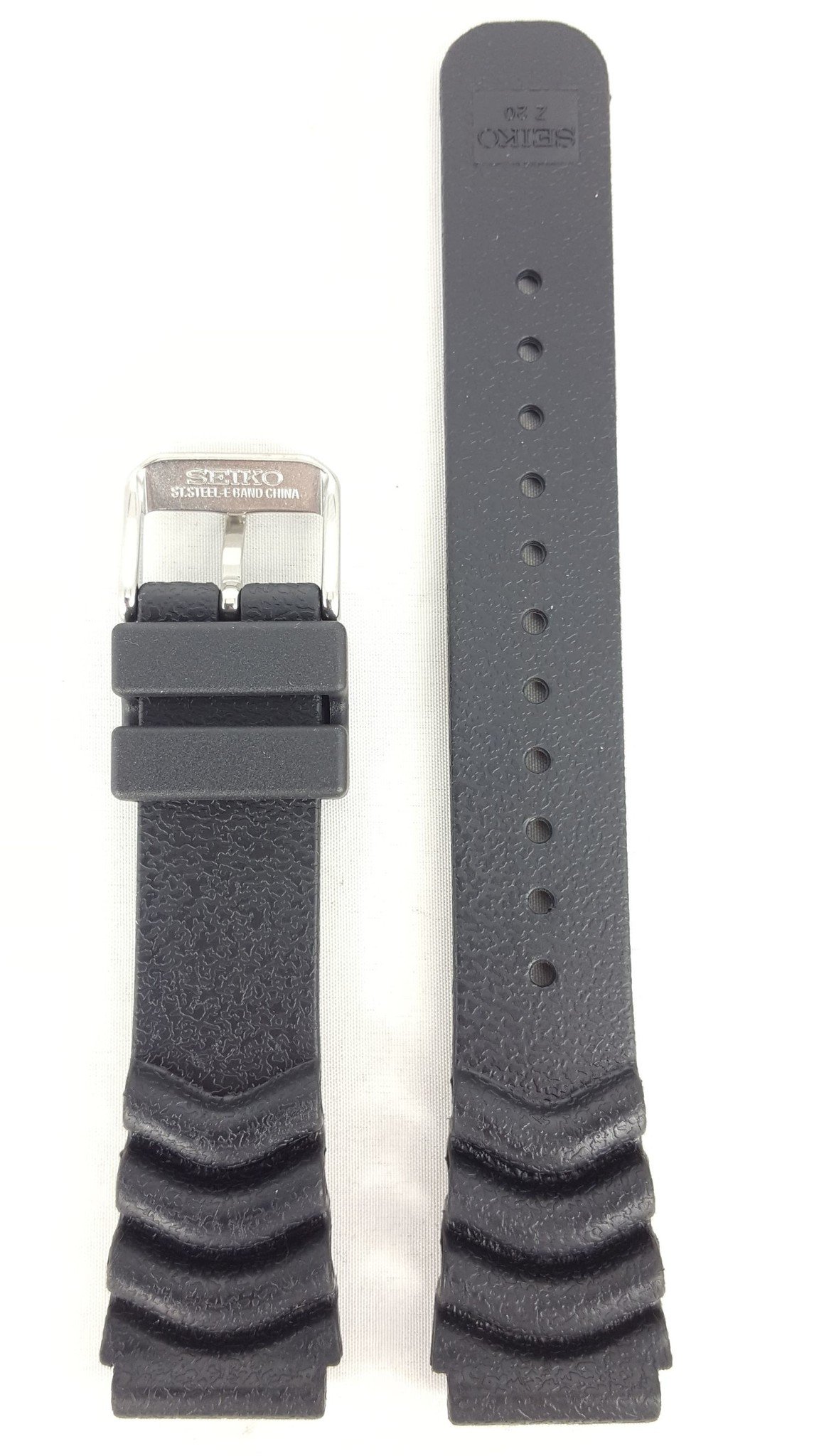 Seiko black diver strap 20mm 4HX0ZB - WatchPlaza