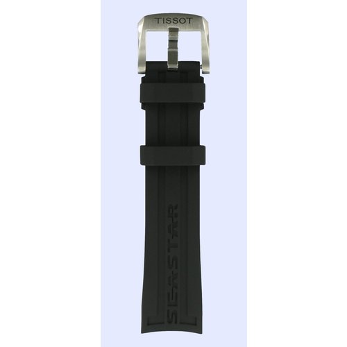 Tissot Tissot T066407 Seastar 1000 Watch Band Black Silicone 19 mm