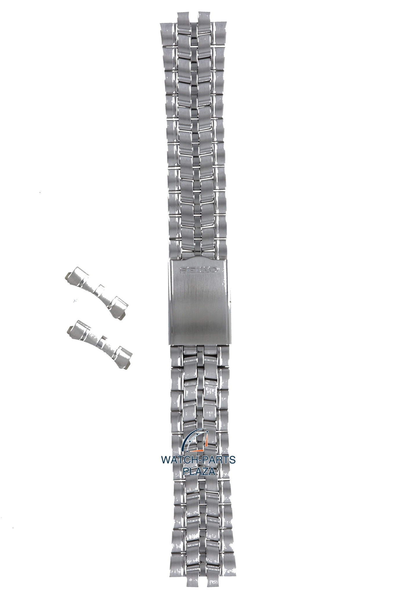 Seiko 5M23 6B70 / 6B73 Watch Band Grey Stainless Steel 20 mm - WatchPlaza
