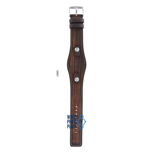 Fossil Fossil JR8130 Watch Band Brown Leather 10 mm
