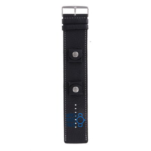 Fossil Fossil JR8570 BAW Watch Band Black Leather 20 mm