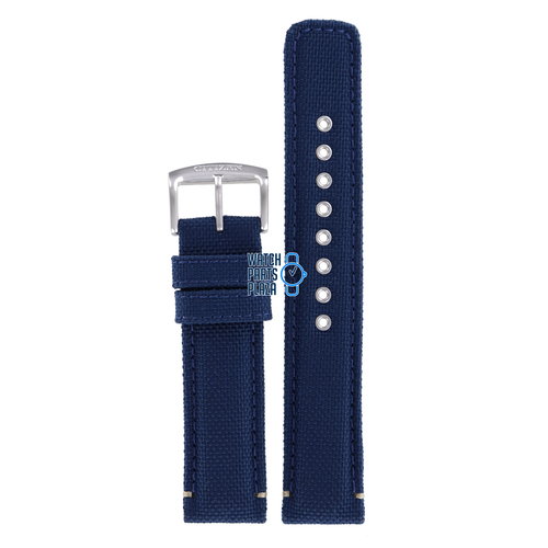 Citizen Citizen AW5000-16L Horlogeband Blauw Leer & Textiel 20 mm