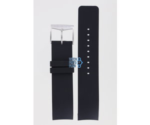 Michael Kors MK8040 & MK8409 Watch Band Black Silicone 22 mm - WatchPlaza