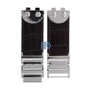 Michael Kors Michael Kors MK4134 Watch Band Brown Steel & Leather 16 mm