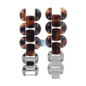 Michael Kors Michael Kors MK4174 Watch Band Brown Stainless Steel 22 mm