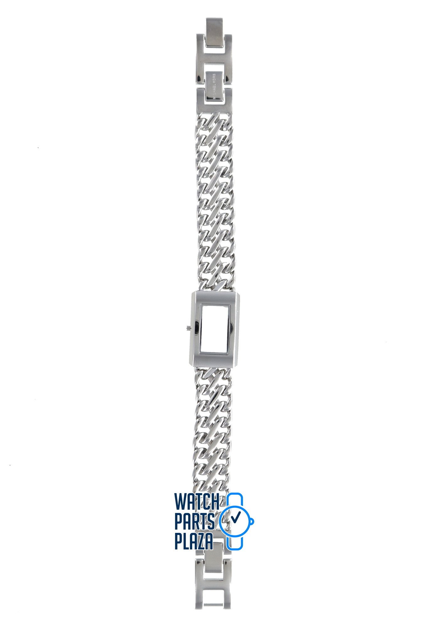 Michael Kors MK3021 Watch Band Grey Stainless Steel 12 mm - WatchPlaza