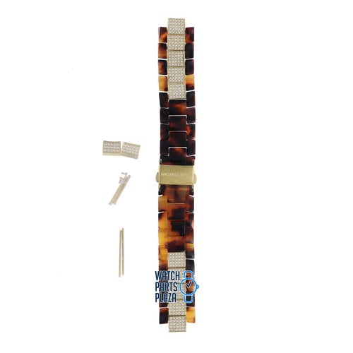 Michael Kors Michael Kors MK5058 Watch Band Brown Plastic 18 mm