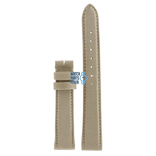 Burberry Burberry BU7107 Watch Band Beige Leather & Textile 16 mm
