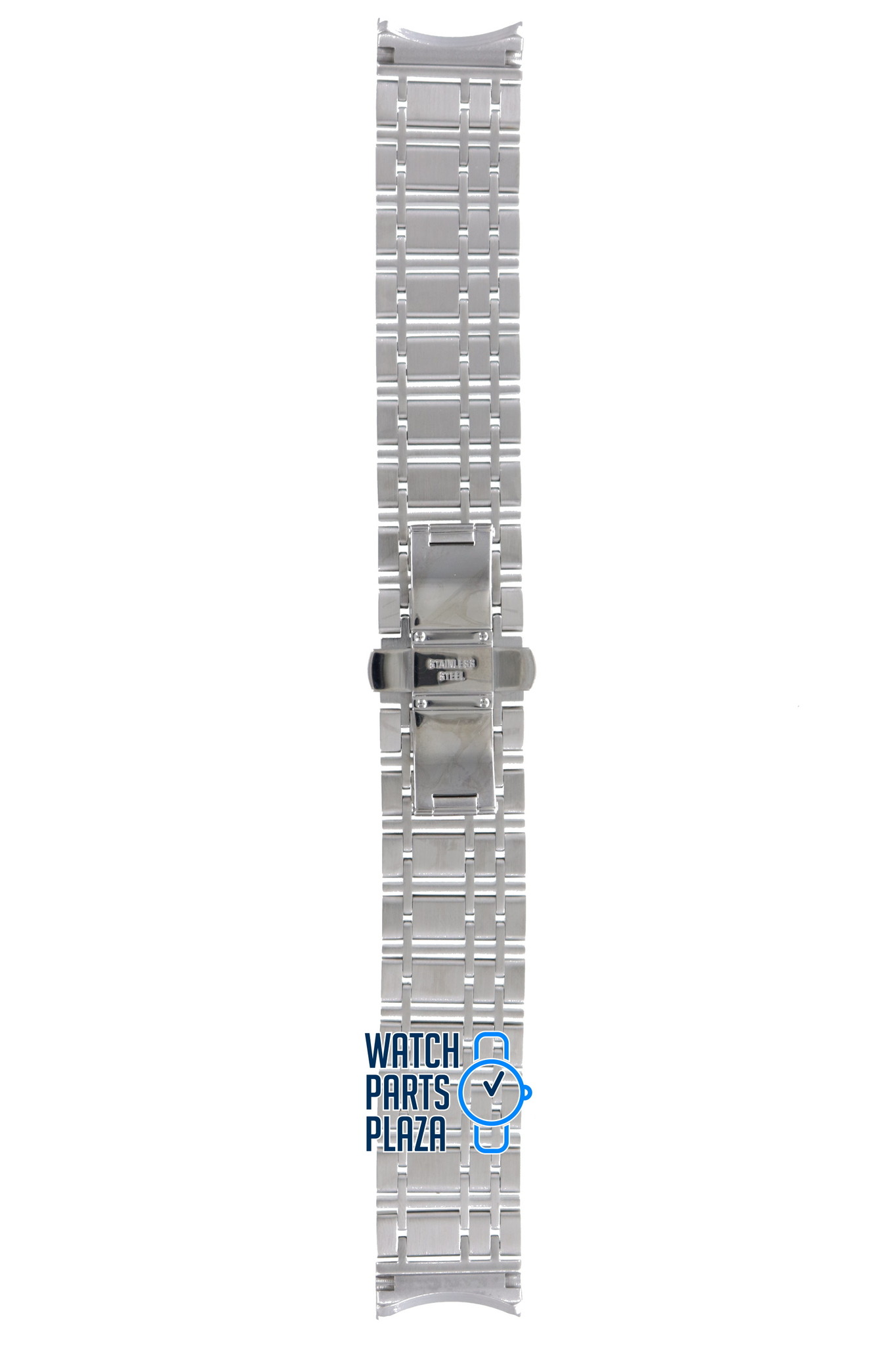 Burberry BU1364 Watch Band Grey Stainless Steel 20 mm - WatchPlaza