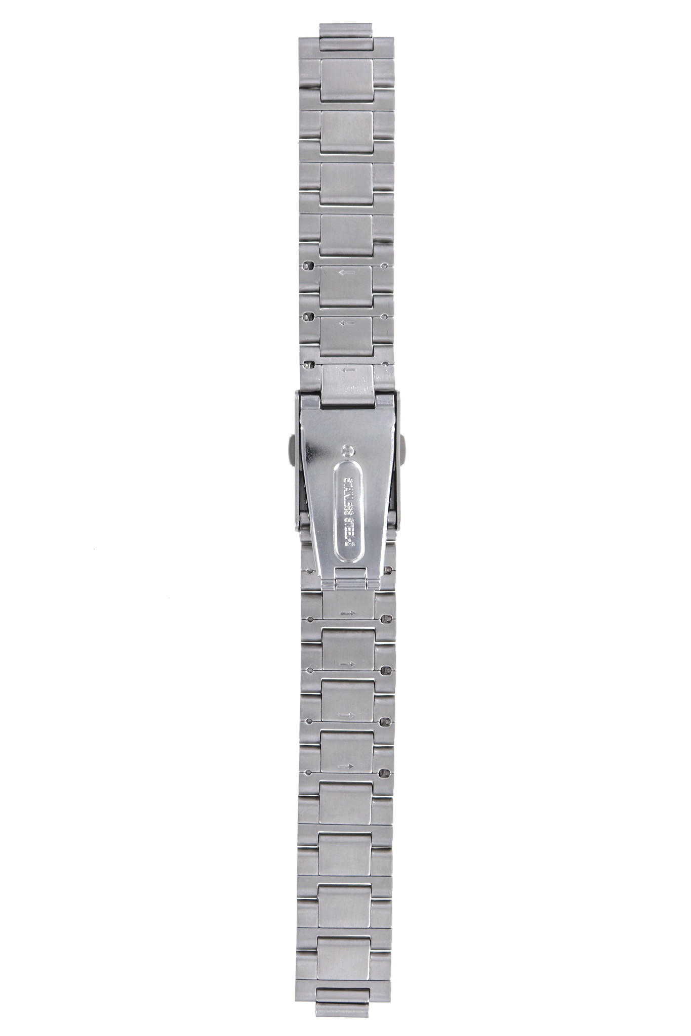 Seiko 3304  - 7S26-02J0 Watch Band Grey Stainless Steel 18 mm -  WatchPlaza