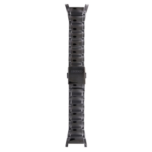 Seiko Seiko SNAB35 - Tachymeter Horlogeband Zwart Roestvrijstaal 30 mm
