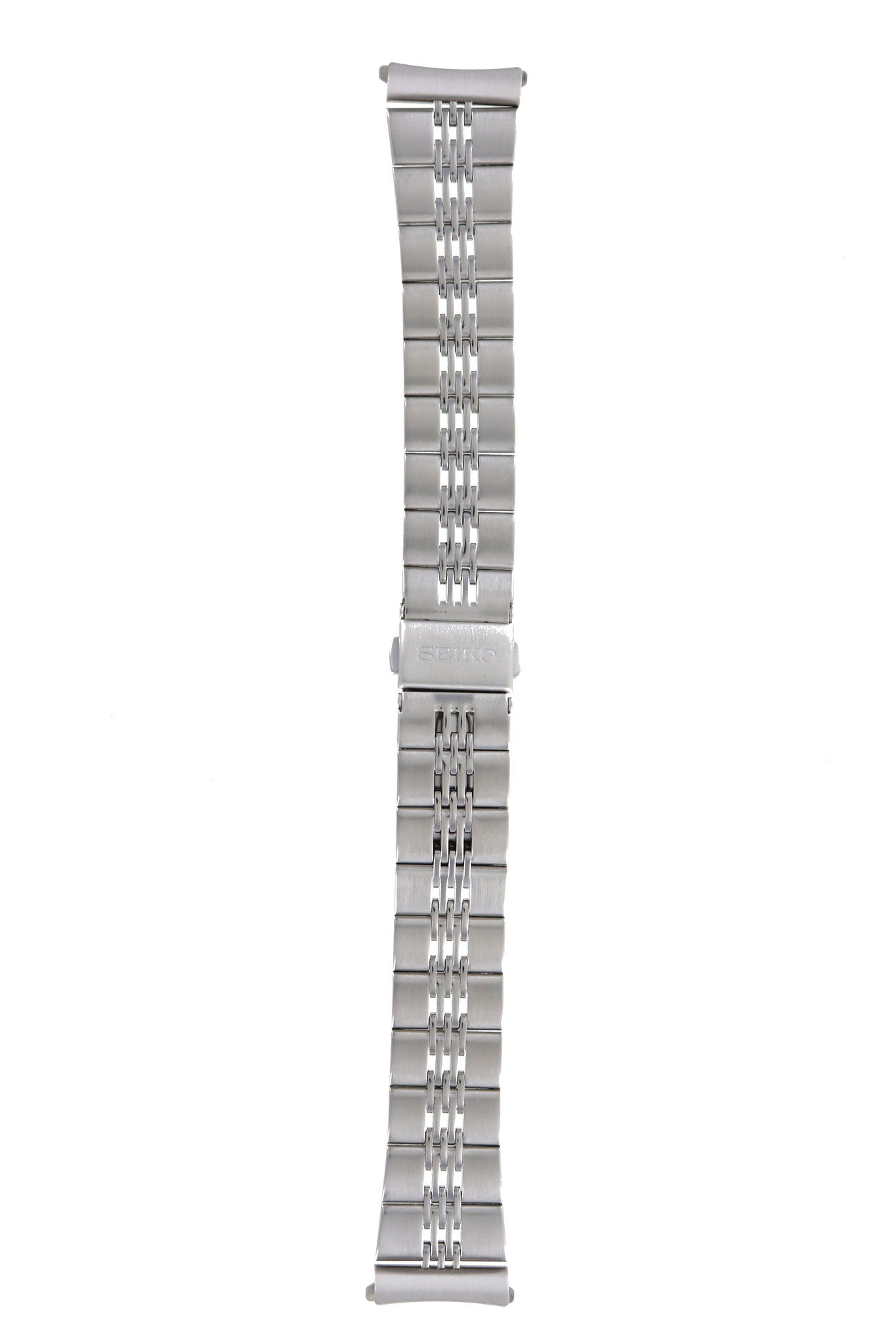 Seiko  - 5M43-0E30 Watch Band Grey Stainless Steel 19 mm -  WatchPlaza