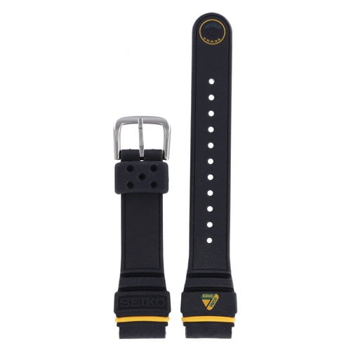 Seiko Seiko Scuba Diver S800-0019 Horlogeband Zwart Siliconen 20 mm