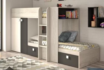 Stapelbed Maxim Antraciet