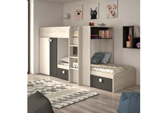 Stapelbed Maxim Antraciet