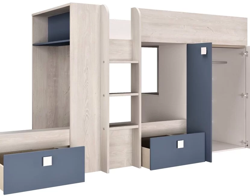 Stapelbed Maxim Blauw