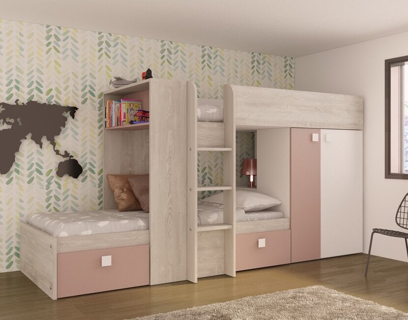 Stapelbed Maxim Antiek Roze