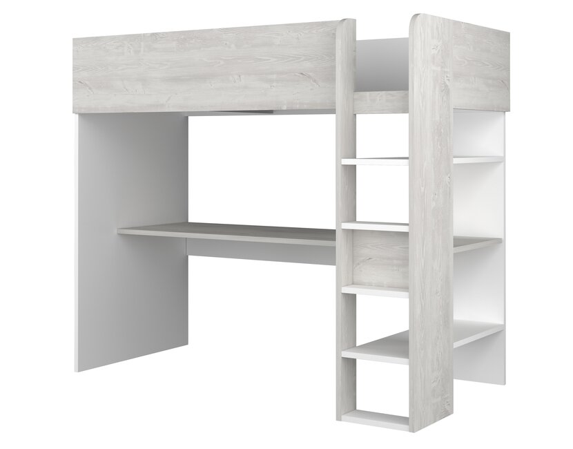 Jules Hoogslaper Basic - Wit & Grijs eiken