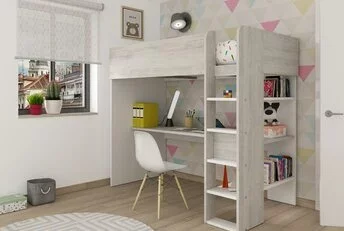 Jules Hoogslaper Basic -Wit & Grijs eiken