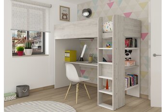 Jules Hoogslaper Basic -Wit & Grijs eiken