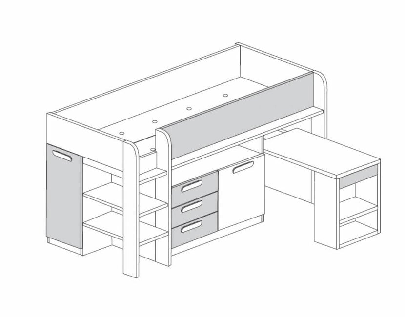 Yolo halfhoogslaper Smokey blue