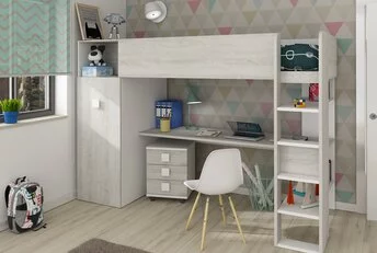 Jules Hoogslaper met kast - Grijs eiken