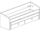 Kajuitbed Jules oud Roze - 90x200