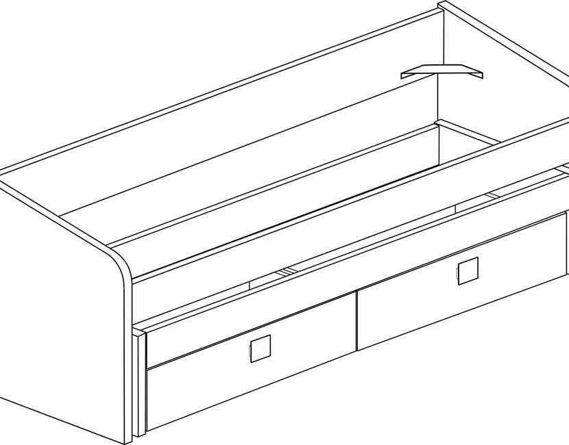 Kajuitbed Jules oud Roze - 90x200