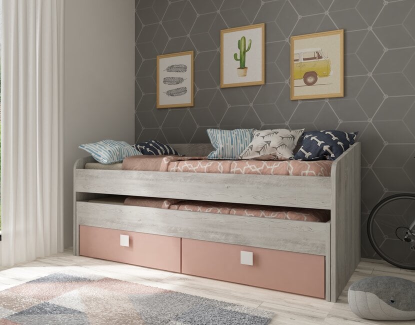 Kajuitbed Jules oud Roze - 90x200