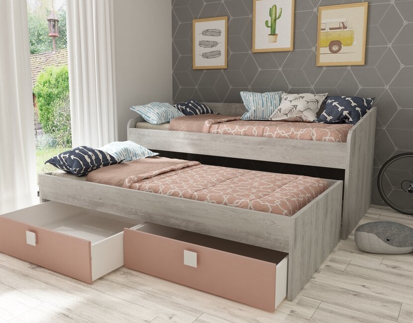 Kajuitbed Jules oud Roze - 90x200